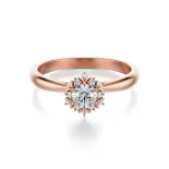 Pierścionek z różowego złota z diamentami AJPZ_081